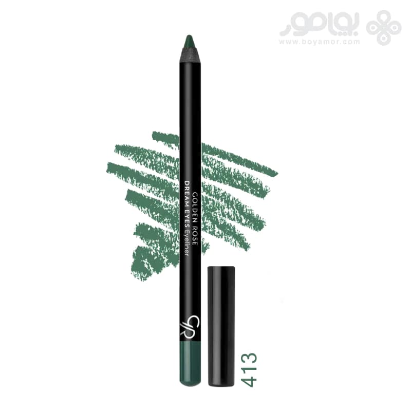 مداد چشم گلدن رز مدل DREAM EYES شماره 413 رنگ سبز تیره