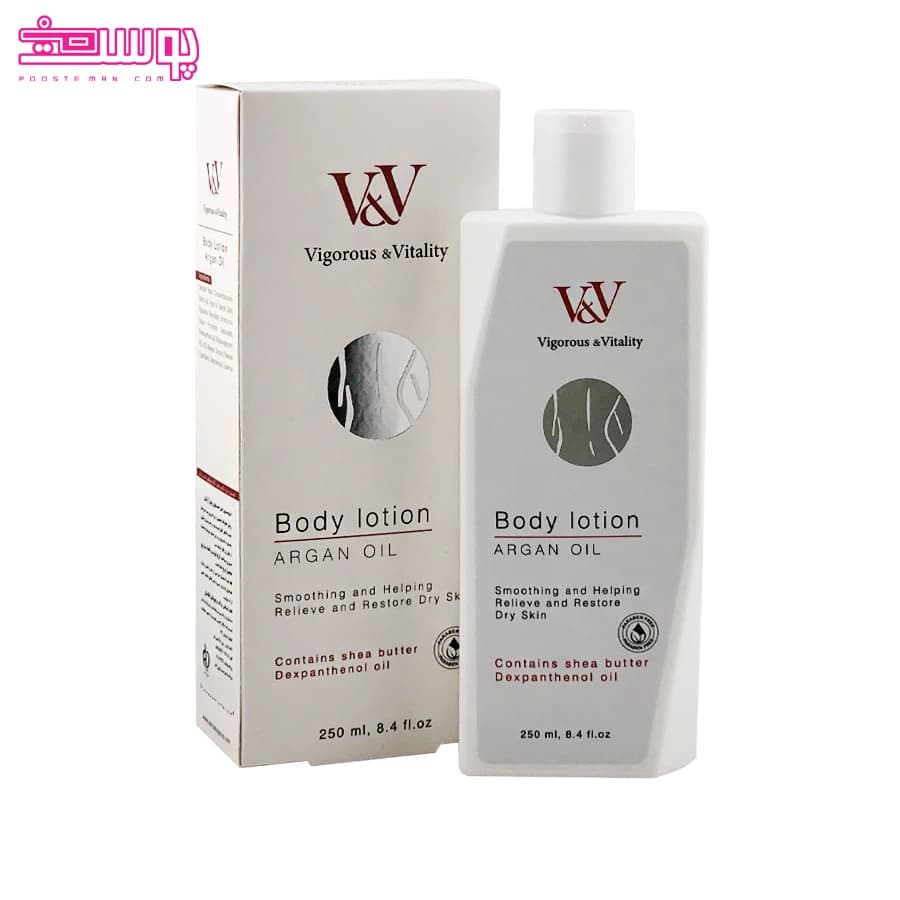 لوسیون بدن وی اند وی حاوی روغن آرگان حجم 250ml — تصویر ۲