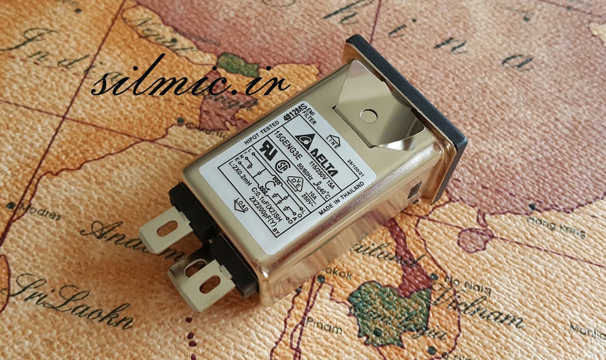 جک پاور نری با فیلتر نویز emi داخلی و توان 15 آمپر ساخت delta electronic تایوان