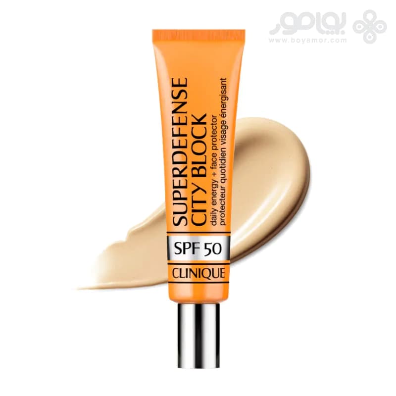 کرم ضد آفتاب رنگی کلینیک مدل SUPERDEFENSE حاوی SPF 50 — تصویر ۲