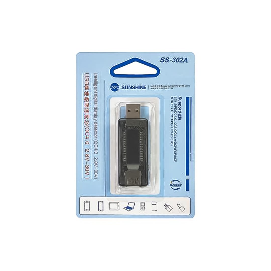 تستر شارژ و جریان تک پورت سانشاین مدل Sunshine SS-302A — تصویر ۳