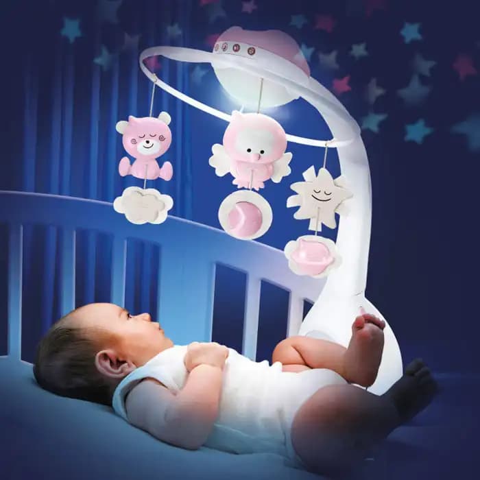 آویز تخت موزیکال پروژکتور دار ۳کاره اینفانتینو Infantino