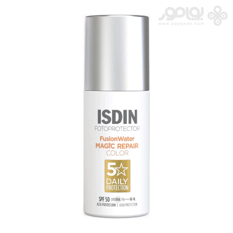 ضد آفتاب رنگی ایزدین مدل FUSION WATER MAGIC REPAIR حاوی SPF50