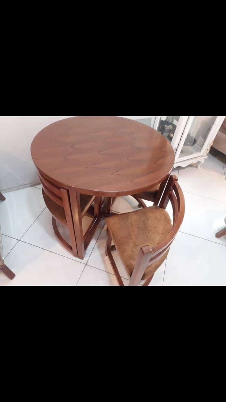 میز و صندلی کمجا با چوب 4 نفره کد5846