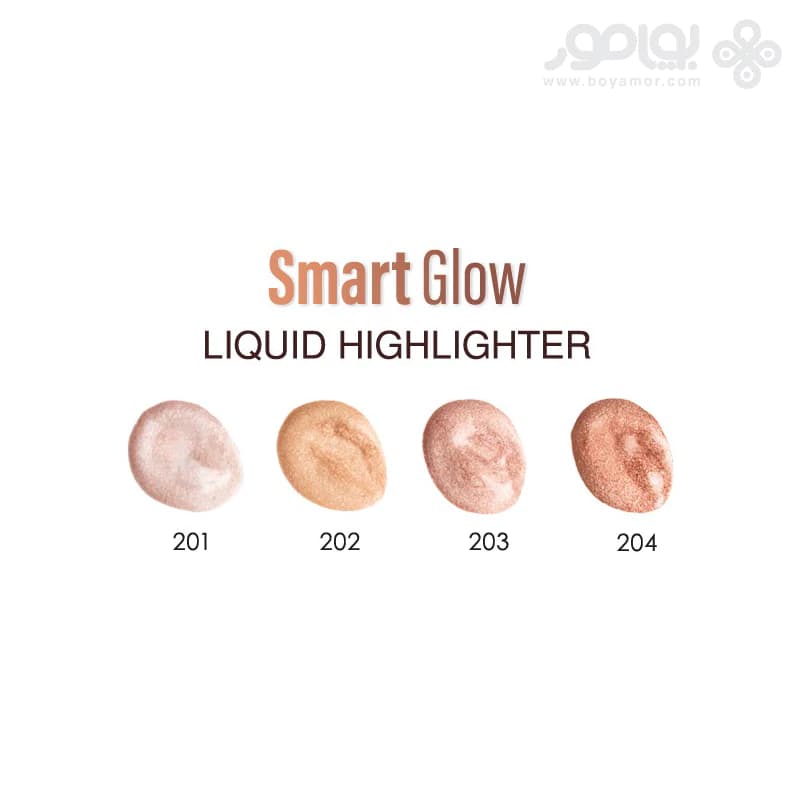 هایلایتر مایع گلدن رز مدل SMART GLOW شماره 204 — تصویر ۴