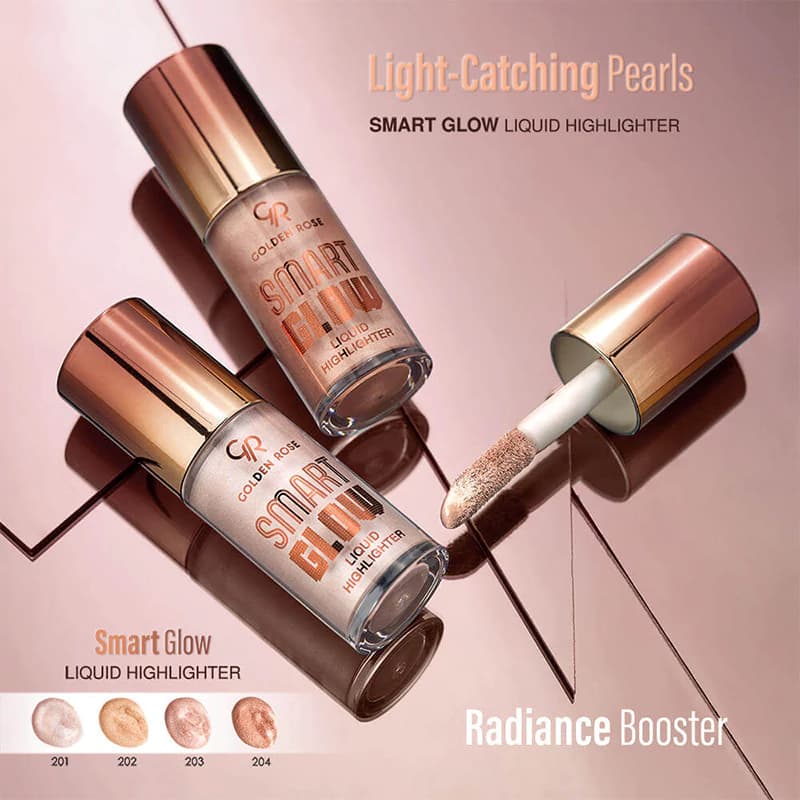 هایلایتر مایع گلدن رز مدل SMART GLOW شماره 204 — تصویر ۳