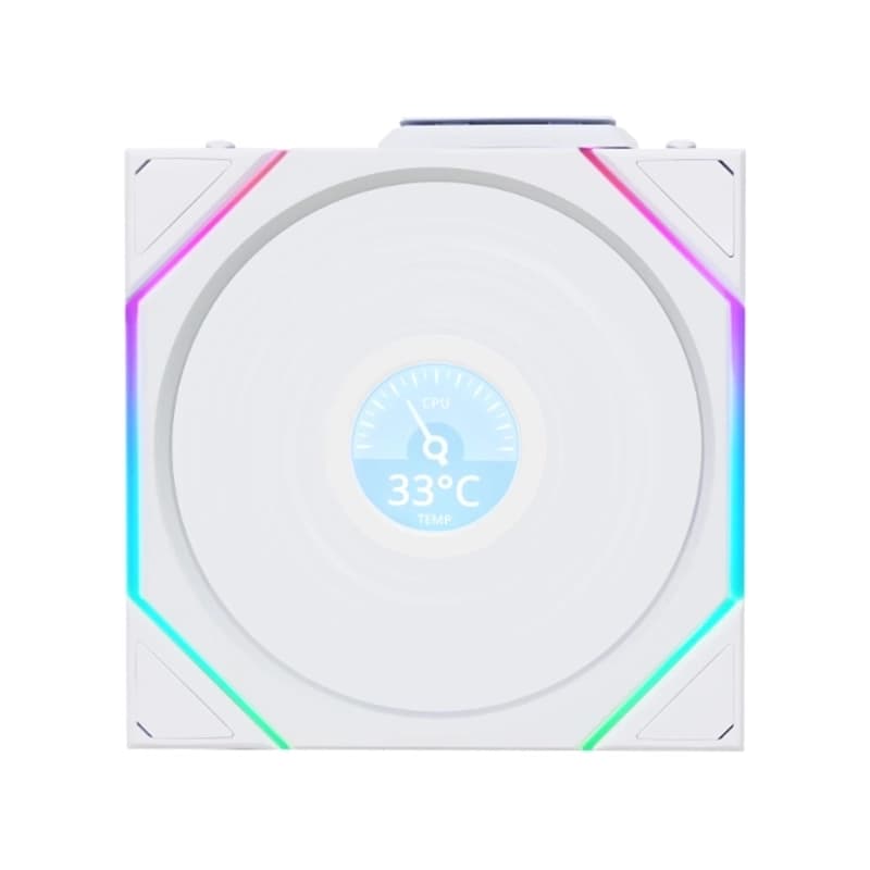 فن کیس لیان لی پک 3 عددی UNI FAN TL120 LCD Reverse Blade Wireless WH — تصویر ۲