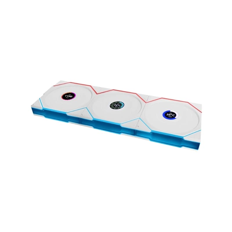 فن کیس لیان لی پک 3 عددی UNI FAN TL120 LCD Reverse Blade Wireless WH — تصویر ۴