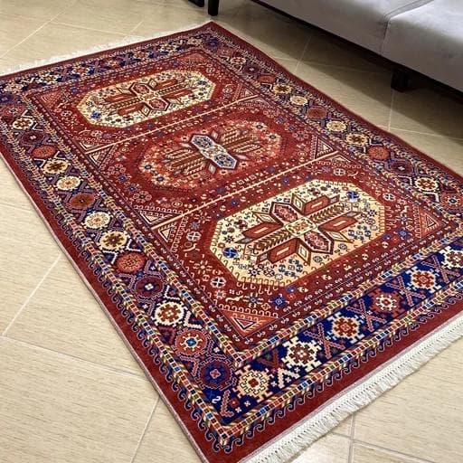 فرش ماشینی چاپی | فرشینه هازان ترک سنتی لاکی (پس کرایه)