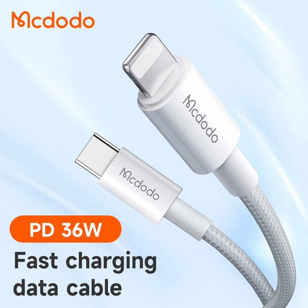 کابل شارژ و انتقال داده تایپ سی به لایتنینگ مک دودو مدل Mcdodo CA-2761 — تصویر ۲