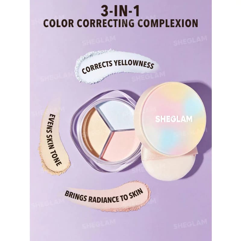 پودر فیکس کورکتور 3 رنگ شیگلم مدل RADIANCE RING — تصویر ۲