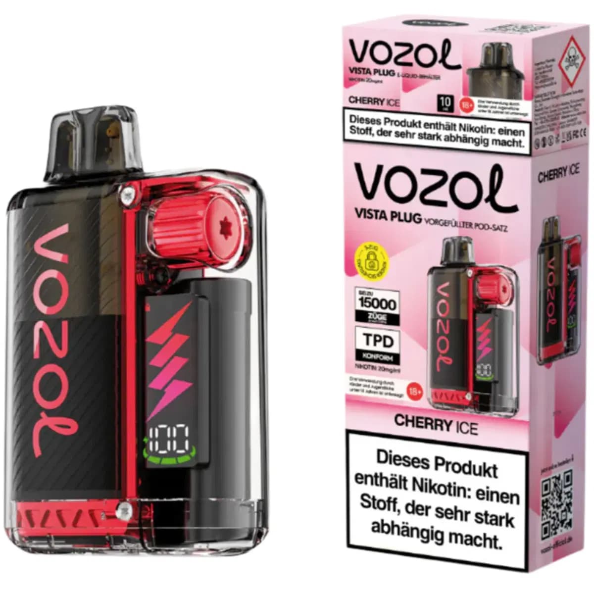 ویپ هوشمند VOZOL با 15000 پاف و نمایشگر دیجیتال