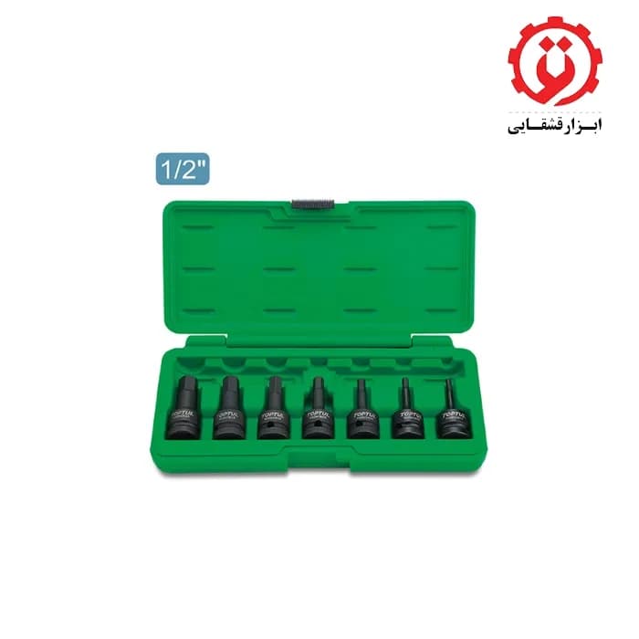 جعبه بکس 7 پارچه آلنی فشار قوی 1/2 تاپتول مدل GDAI0702 — تصویر ۳