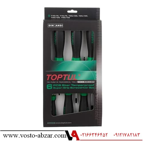 پیچ گوشتی جعبه ای ستاره ای 6 عددی تاپ تول مدل GAAE0610 — تصویر ۸