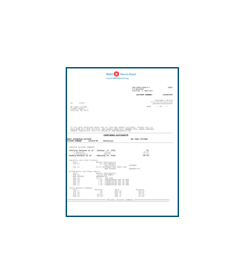 صورتحساب USA BMO Harris Bank