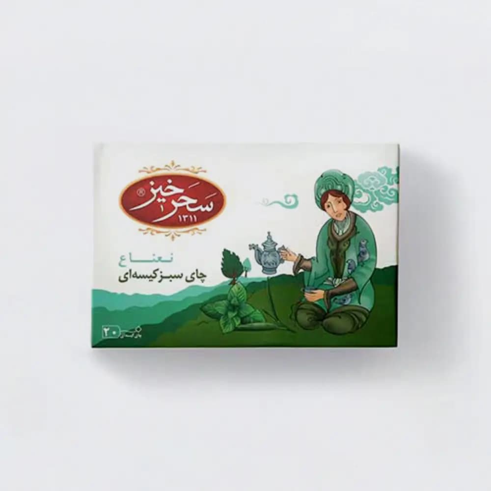 چای سبز کیسه ای طعم نعناع