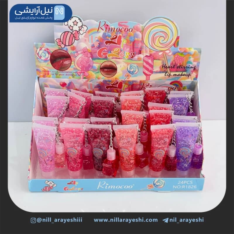 لیپ گلاس تیوپی گلیتری و شاین دار ریموکو کد R1826