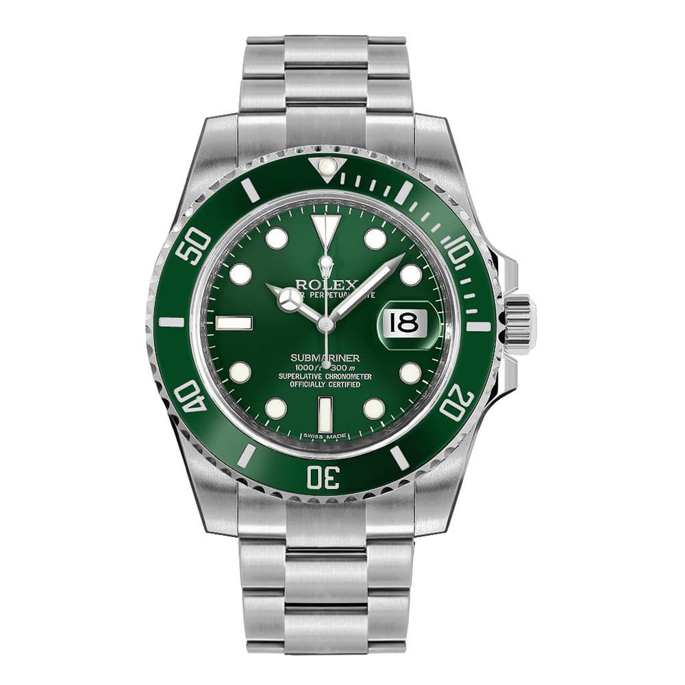 ساعت مچی اسپرت استیل رولکس ساب مارین Submariner نقره ای سبز