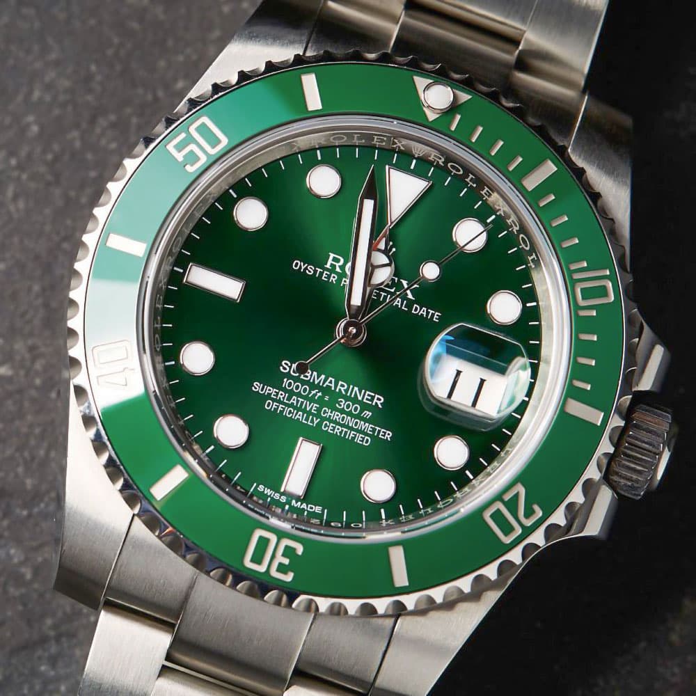 ساعت مچی اسپرت استیل رولکس ساب مارین Submariner نقره ای سبز — تصویر ۲