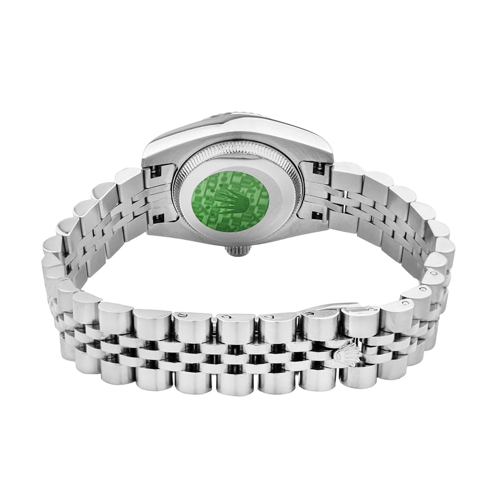 ساعت مچی زنانه رولکس دیت جاست Rolex DateJust نقره ای صفحه سفید — تصویر ۲