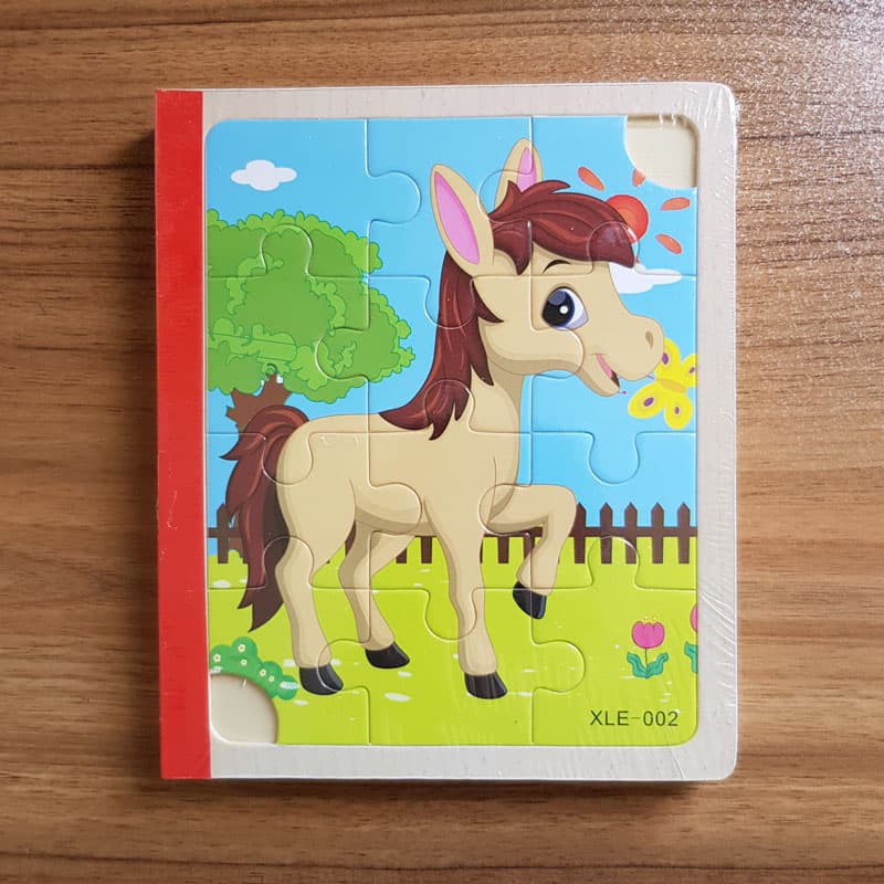 پازل کتابی چوبی اسب