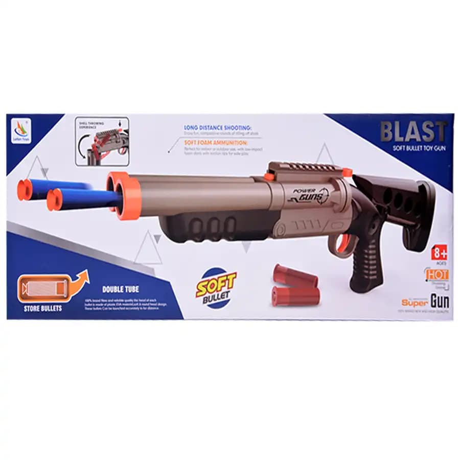 اسباب بازی تفنگ بازی تیرفومی مدل shotgun