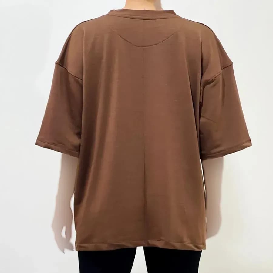 تیشرت باکسی زنانه طرحدار مدل گلکسی کد 1355 — تصویر ۶