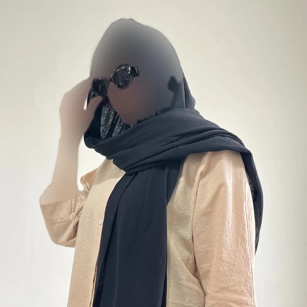 شال نخی زنانه کد 1366 ابعاد 70 در 184 سانتیمتر — تصویر ۷