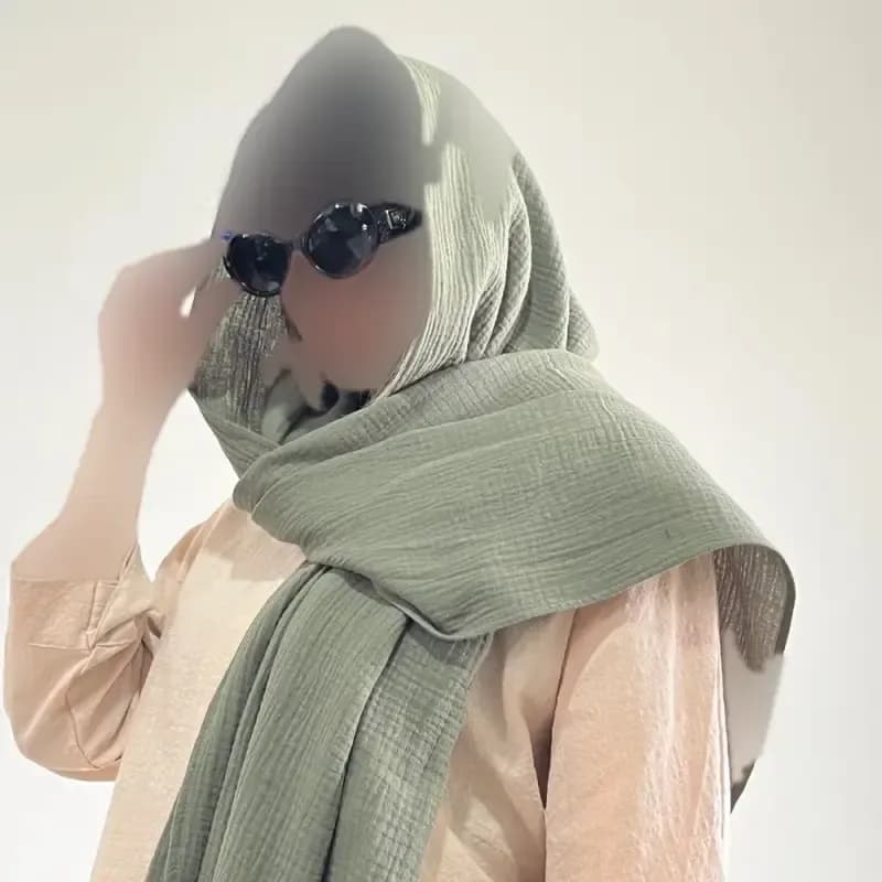 شال نخی زنانه کد 1366 ابعاد 70 در 184 سانتیمتر — تصویر ۸