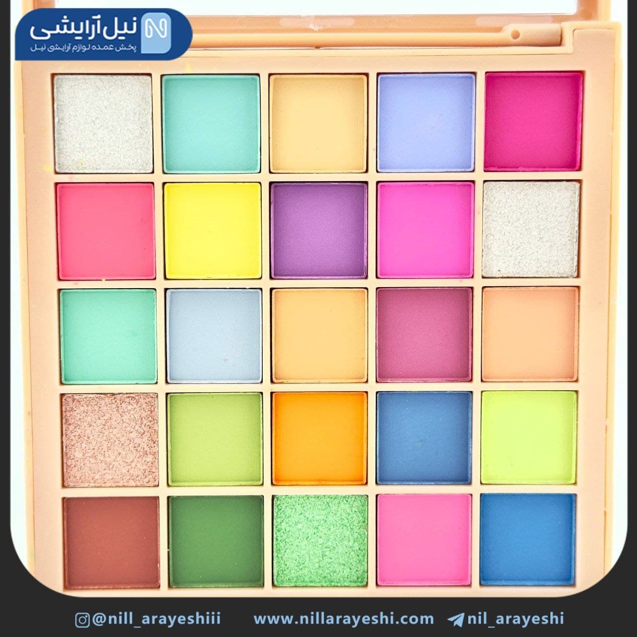 پالت سایه بیست و پنج رنگ میس لارا کد MS – 123 — تصویر ۳
