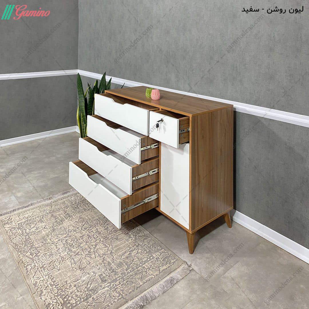 دراور کمد دار مدرن 4 کشو قطره — تصویر ۴