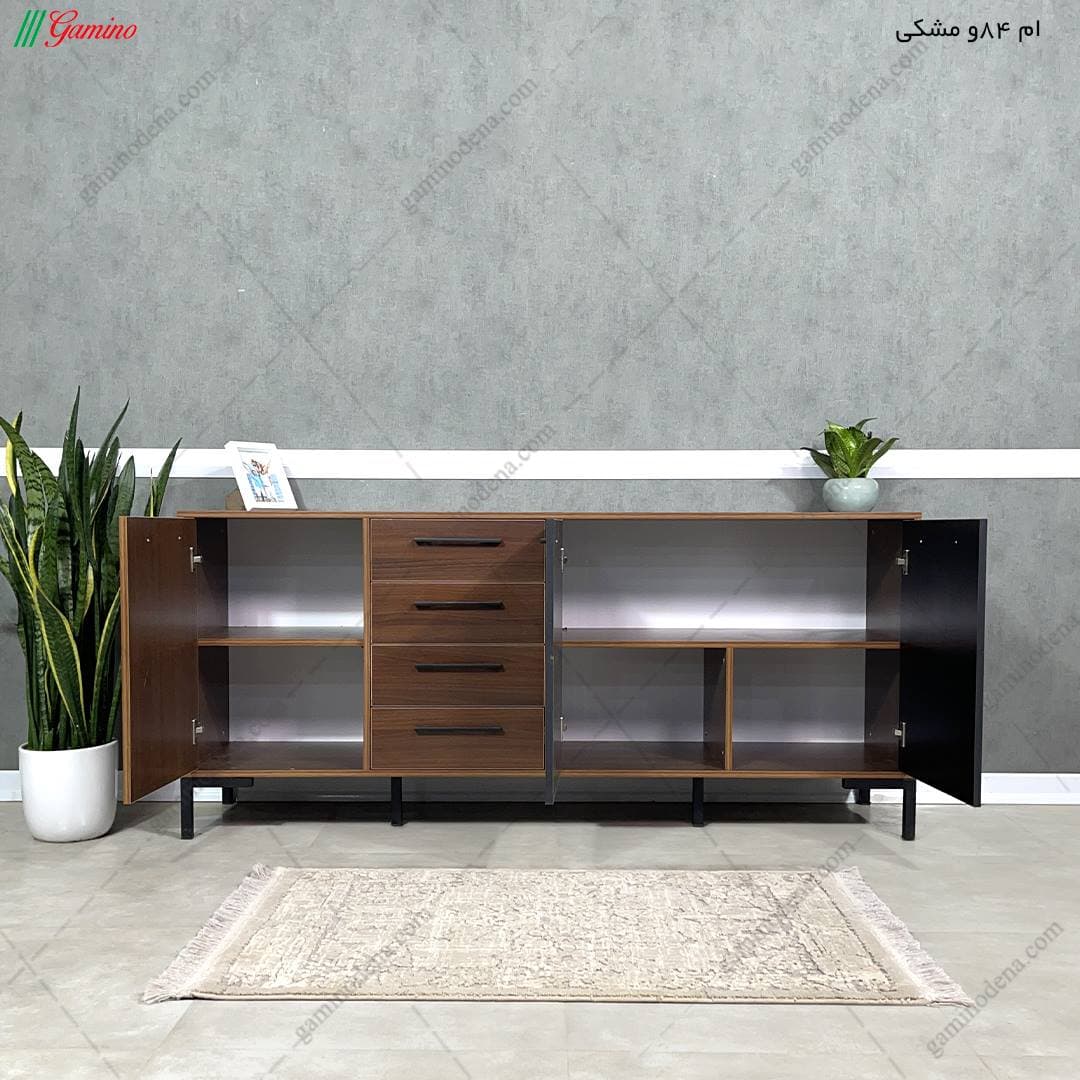میز کنسول جدید و مدرن پایه فلزی طرح ترک مدل نور — تصویر ۳