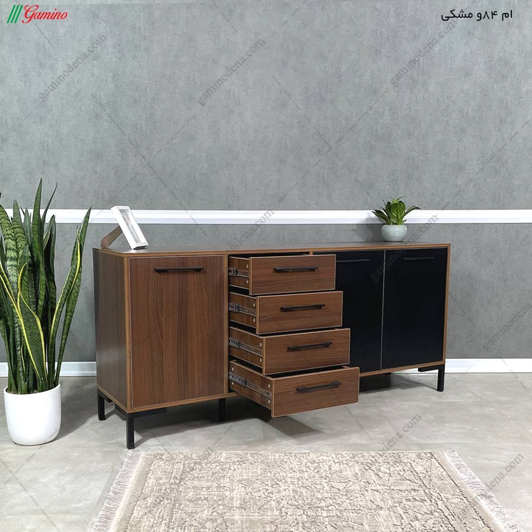 میز کنسول جدید و مدرن پایه فلزی طرح ترک مدل نور — تصویر ۵