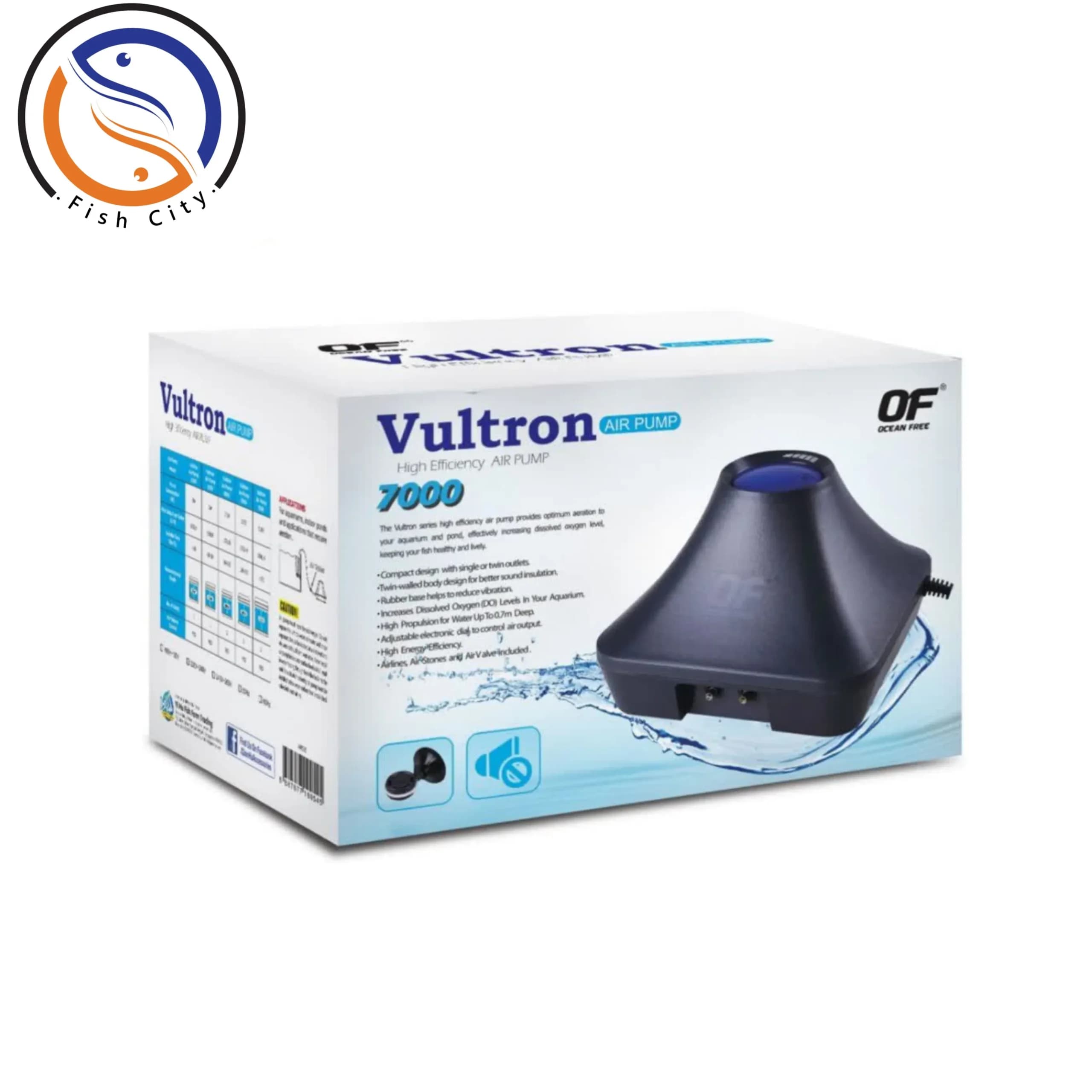 پمپ هوا آکواریوم اوشن فری مدل Vultron 7000