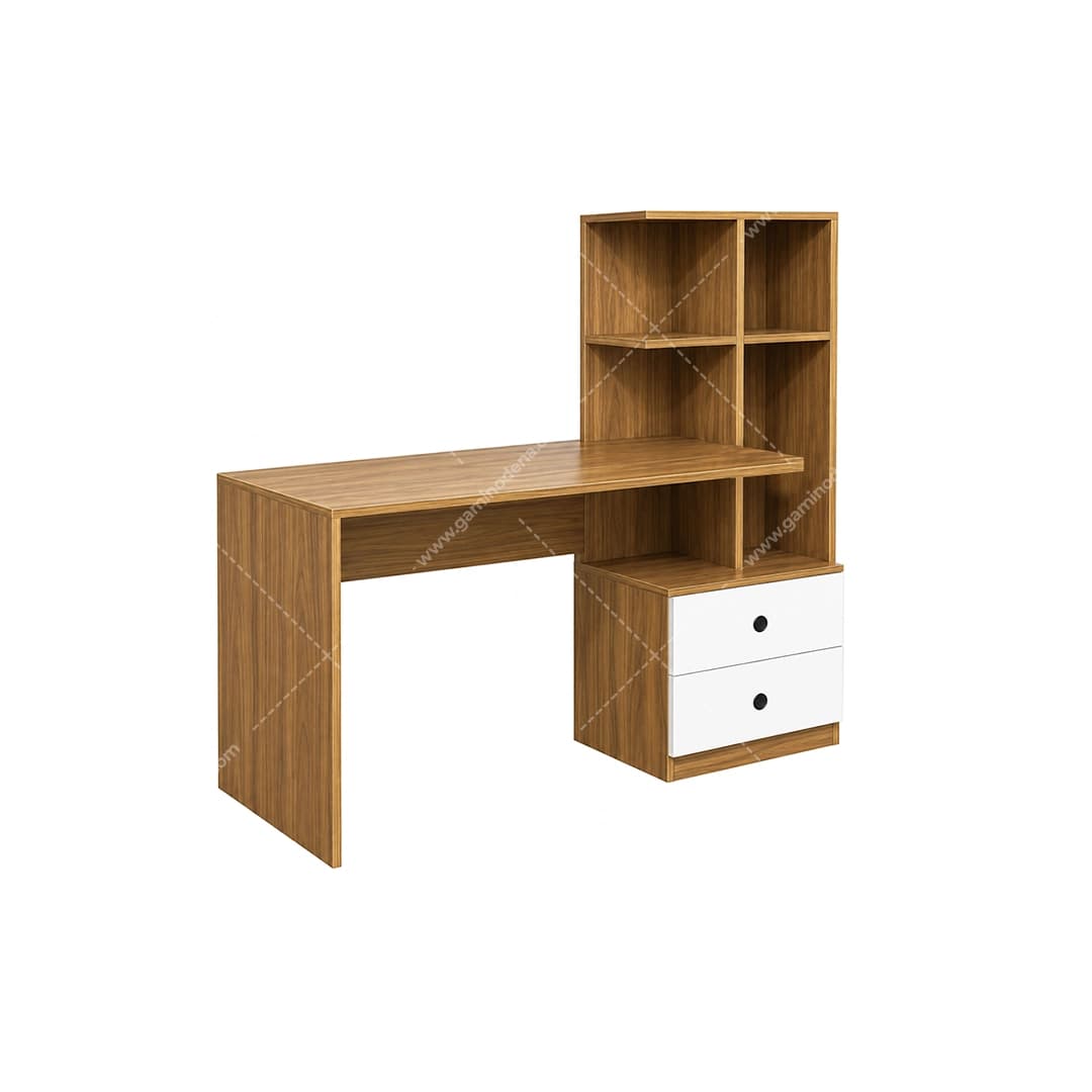 میز تحریر دخترانه کتابخانه دار مدل نارگل