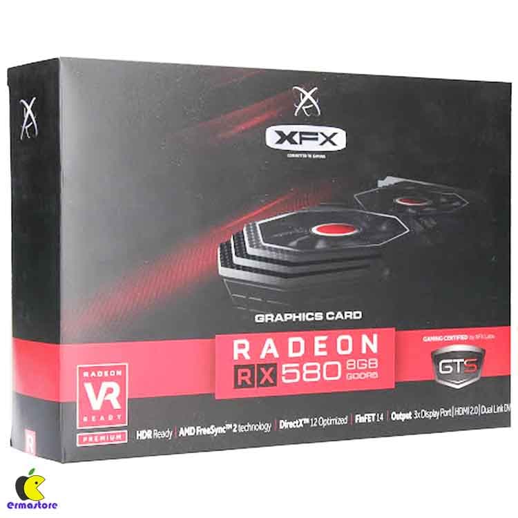 کارت گرافیک 8gig gts radeon xfx rx580 ایکس اف ایکس