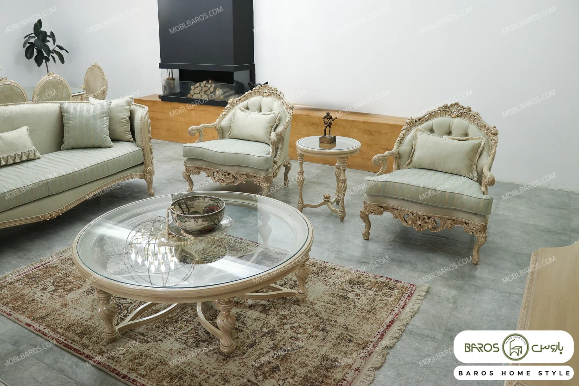 مبل سلطنتی الینا همراه مبل شزلون جدید — تصویر ۷
