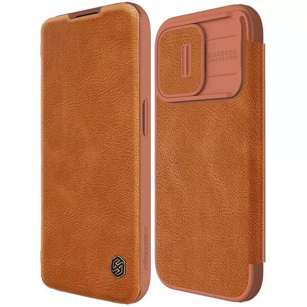 کیف چرمی گوشی اپل ایفون 15 پرو مکس مدل نیلکین Qin Pro — تصویر ۷