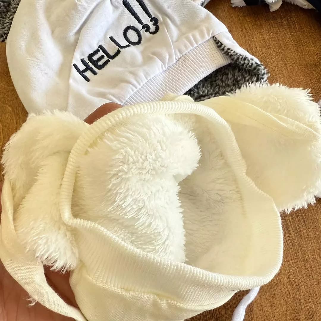 کلاه نخ پنبه پولیشی طرح Hello کد ۵۲۸۲ — تصویر ۲