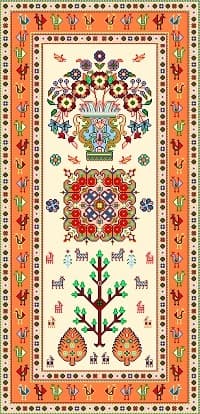 فایل طرح قالی گلیم f20-222