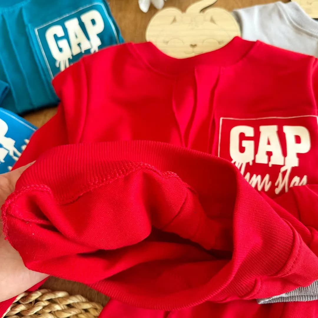 بلوز شلوار دورس پنبه طرح گپ Gap کد ۵۱۵۶ — تصویر ۲
