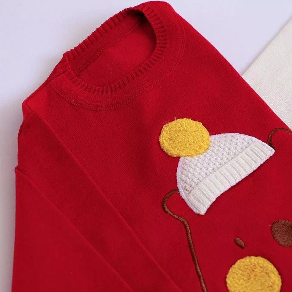 بلوز بافت گپ خرس کلاهدار CLDY سایز 30 تا 45 کد ۵۰۹۹ — تصویر ۴