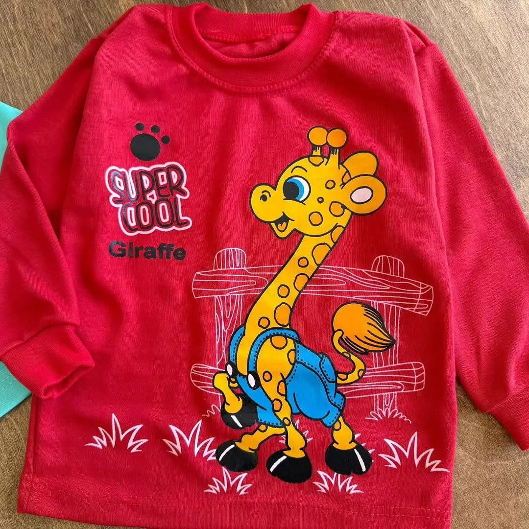 بلوز شلوار زرافه super cool سایز ۴ تا ۶ کد ۵۲۰۶ — تصویر ۲