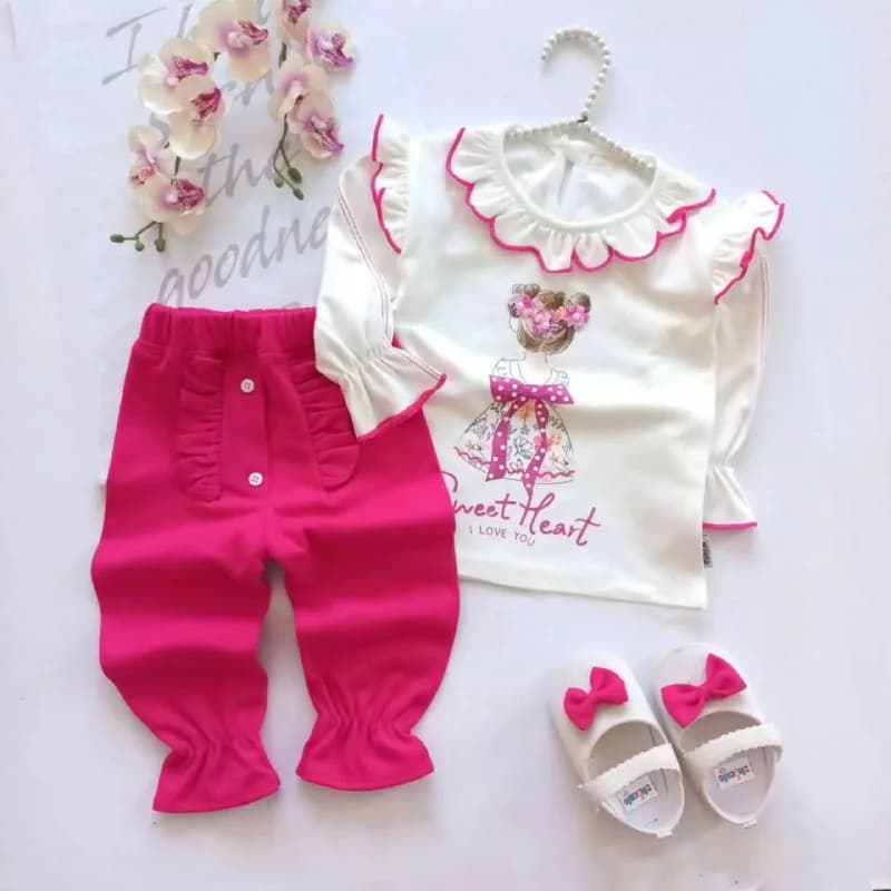 بلوز شلوار دختر sweet heart مدل دنیز کد ۵۱۸۵