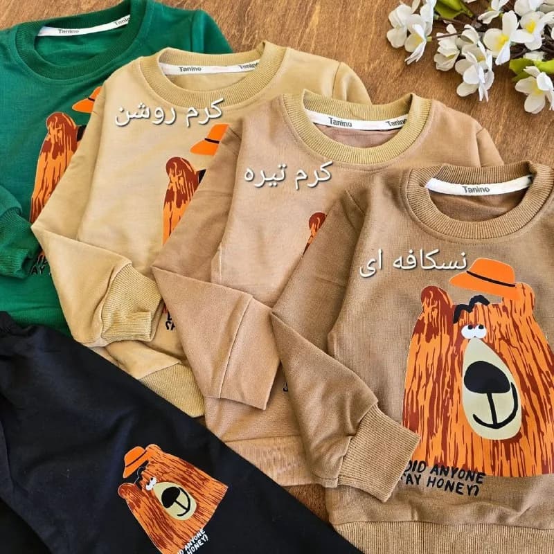 بلوز شلوار خرس کلاهدار سایز ۳۵،۴۰ کد ۵۱۵۵ — تصویر ۳
