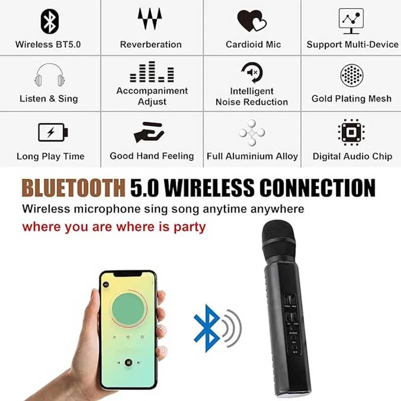 میکروفون بی سیم برند گرین لاین مدل Karaoke — تصویر ۴