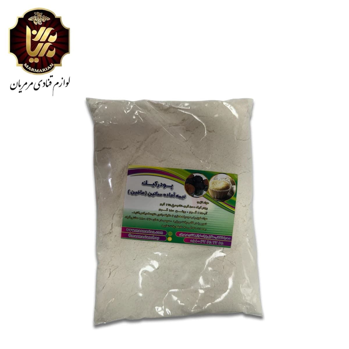 پودر کیک نیمه آماده ساتین(ساده) بسته 500 گرمی
