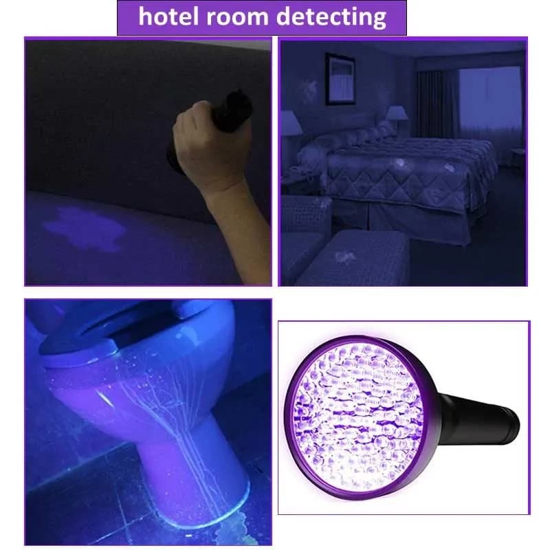 چراغ قوه نور ماوراء بنفش 100 LED — تصویر ۲