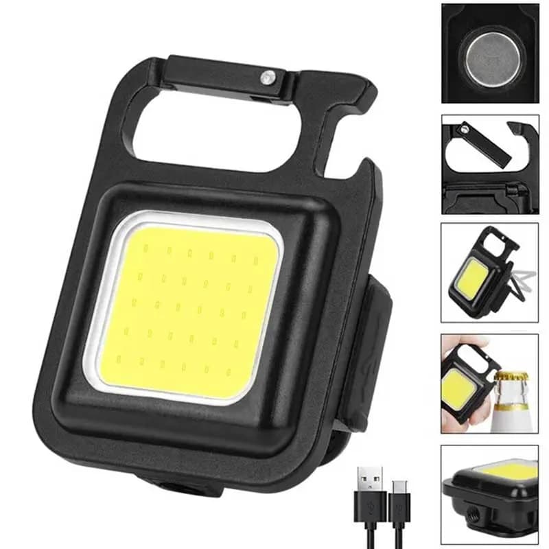 چراغ تاکتیکال کمپینگ مدل COB Rechargeable Keychain Light — تصویر ۴