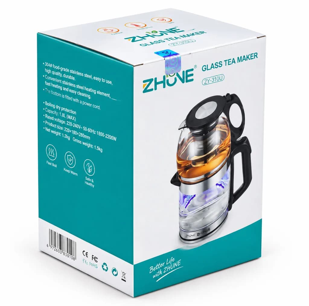 چای ساز روی همی ژونه ۱۸۰۰ وات مدل ZY-310u — تصویر ۵
